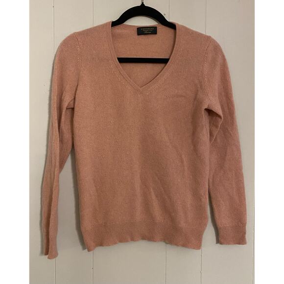 Charter Club Sweaters - Charter Club Cashmere Luxury Dusty Rose Pink V-neck Long Sleeve Sweater Size S